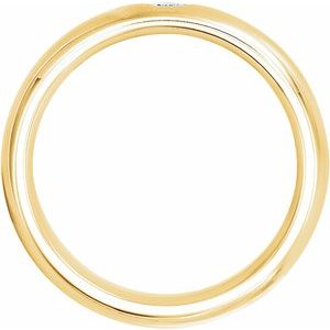 14K Yellow Or White Or Rose Gold Or Platinum Natural Diamond Gypsy-Set Comfort-Fit Band