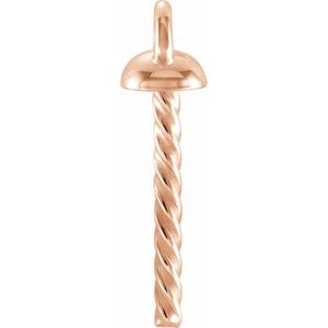 14K Rose Gold Pearl 8.0-9.0 Mm Pearl Cup Pendant Mounting