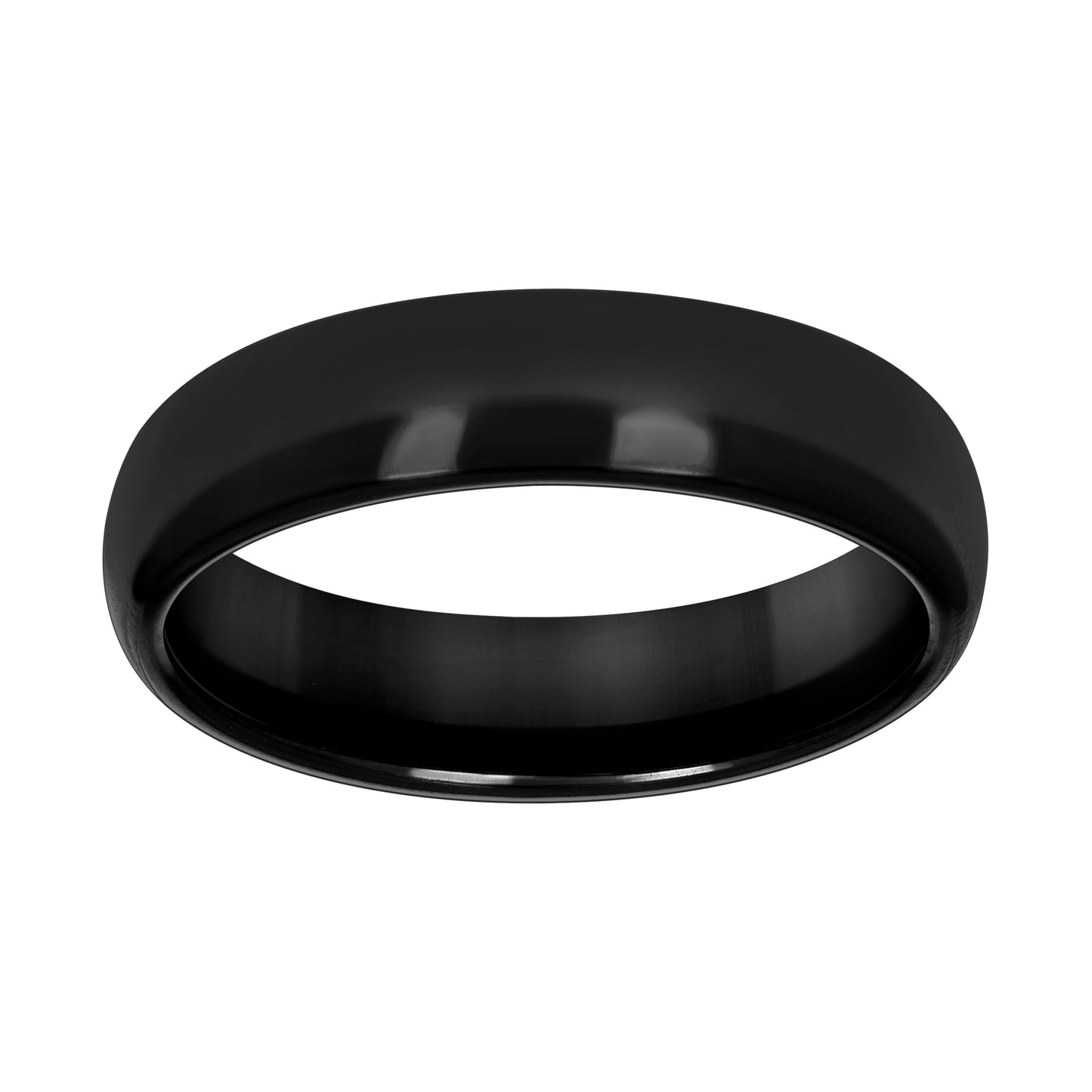 Tungsten Black Polished Comfort-fit 6mm Sizes 7 - 14 Bridal Anniversary Engagement Wedding Band