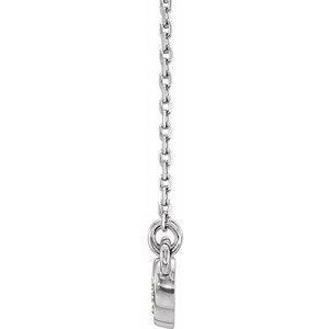 14K White Gold Round 2.5Mm Gh Si1-Si2 1/3 Ctw Lab Grown Diamond Bar Necklace, Length: 18 In