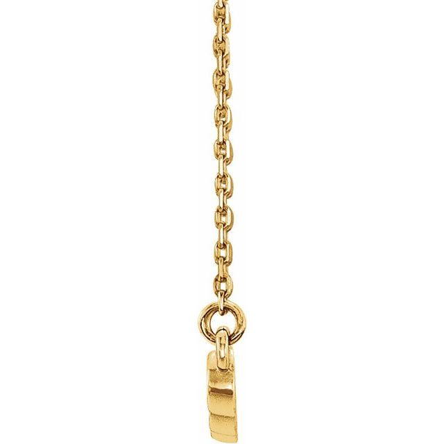 14K Yellow Gold Round 2.5Mm Si1-Si2, Gh 16-18 In Polished 1/3 Ctw Lab Grown Diamond Bar Necklace