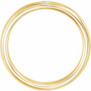 14K Yellow Or White Or Rose Gold Or Platinum Natural Diamond Gypsy-Set Comfort-Fit Band