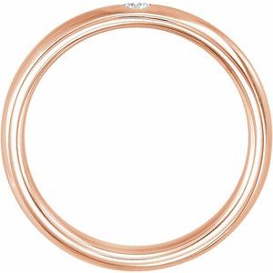 14K Yellow Or White Or Rose Gold Or Platinum Natural Diamond Gypsy-Set Comfort-Fit Band