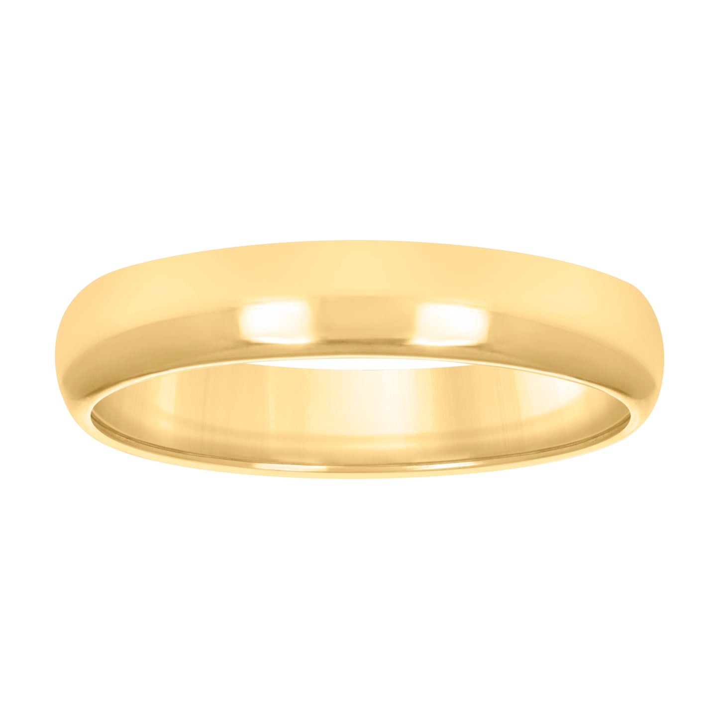 10K Yellow Gold Unisex Comfort-Fit Bridal Anniversary Engagement Wedding Band Ring