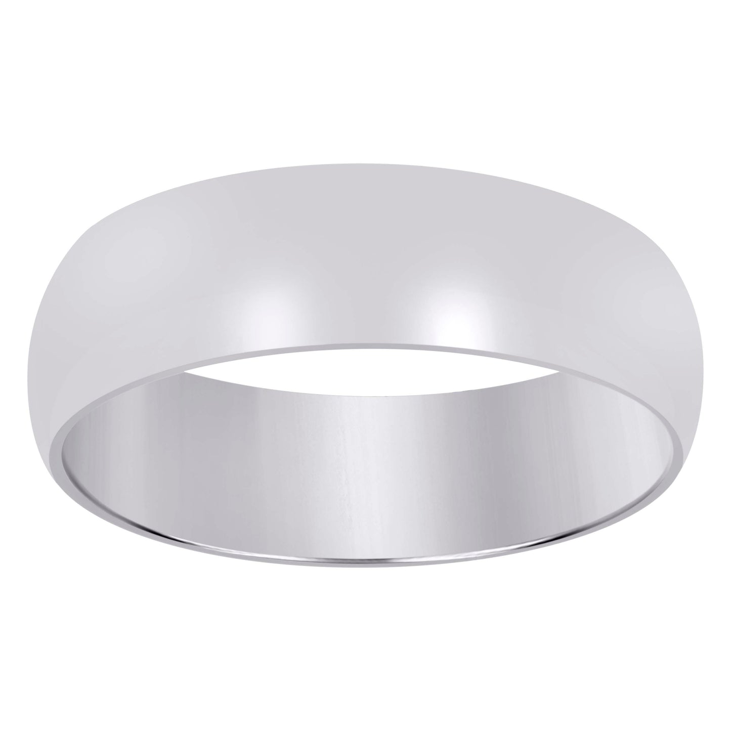 10K White Gold Unisex Comfort-Fit Bridal Anniversary Engagement Wedding Band Ring