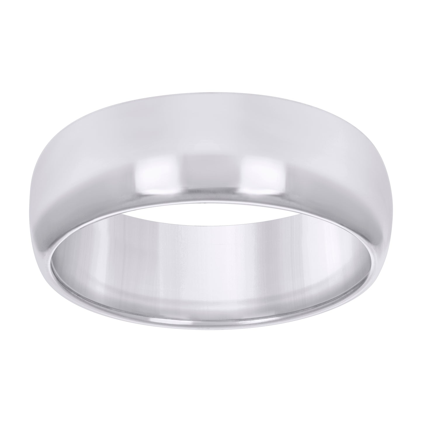 10K White Gold Unisex Comfort-Fit Bridal Anniversary Engagement Wedding Band Ring