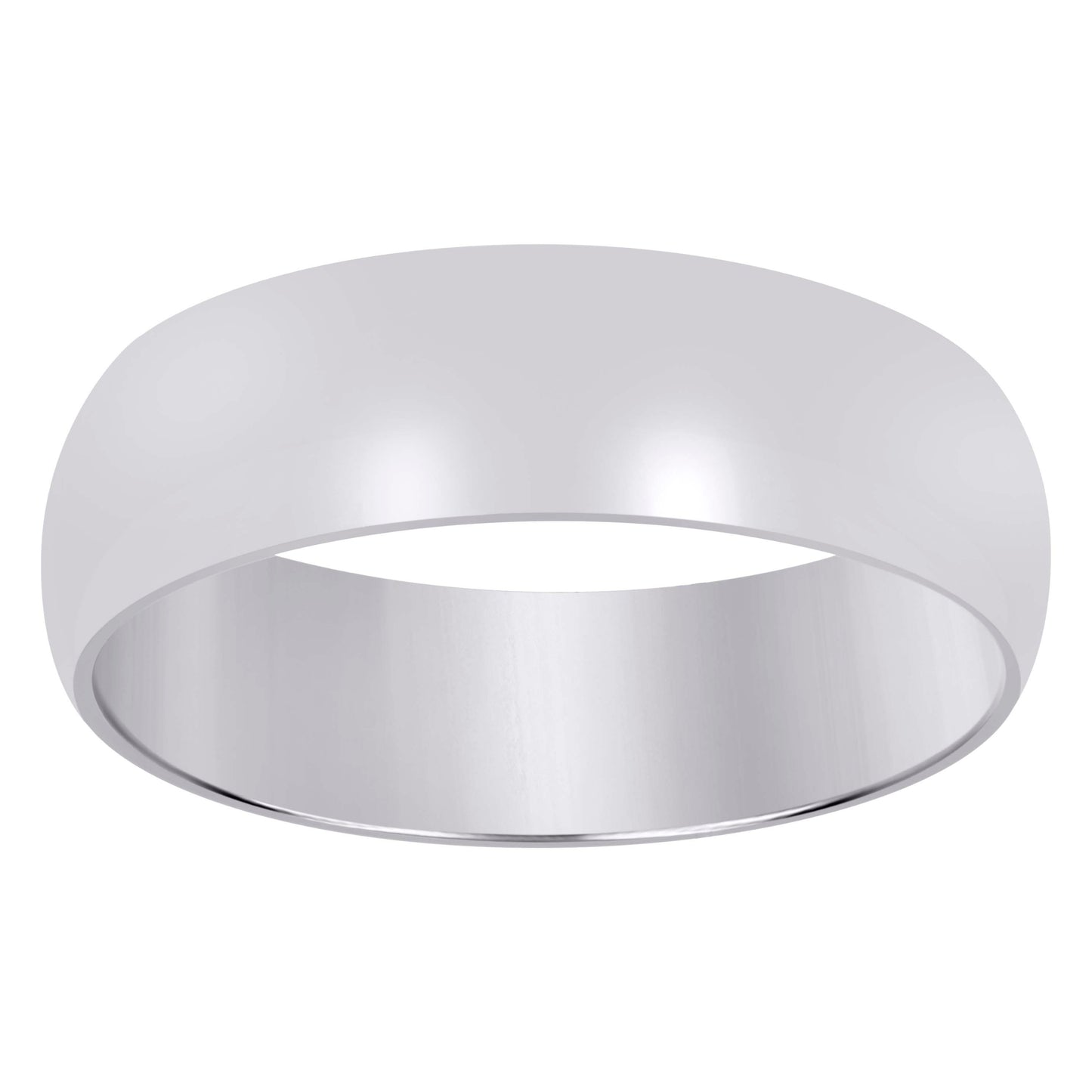 10K White Gold Unisex Comfort-Fit Bridal Anniversary Engagement Wedding Band Ring