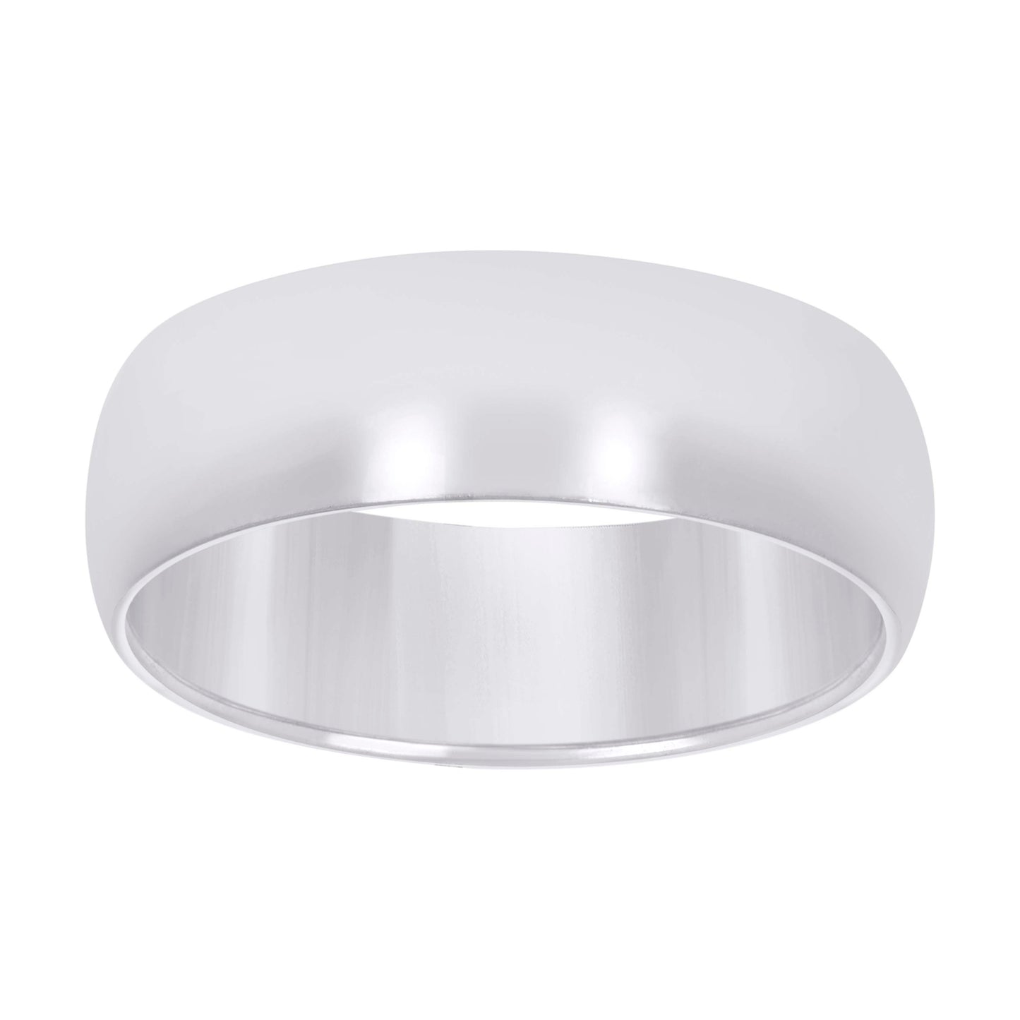 10K White Gold Unisex Comfort-Fit Bridal Anniversary Engagement Wedding Band Ring