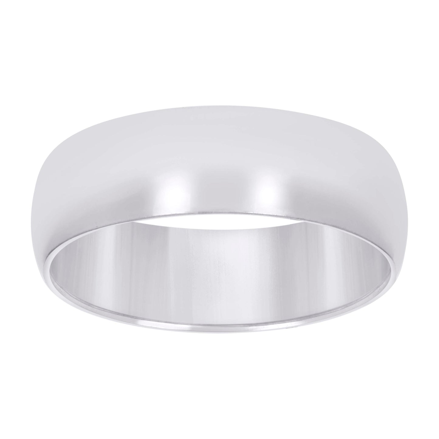 10K White Gold Unisex Comfort-Fit Bridal Anniversary Engagement Wedding Band Ring
