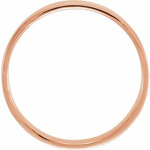 14K Yellow Or White Or Rose Gold Or Sterling Silver Or Platinum Flat Band
