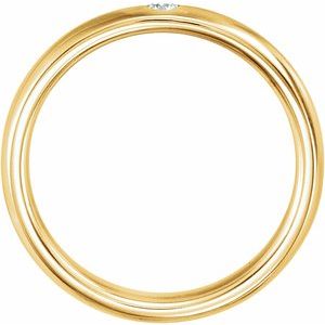 14K Yellow Or White Or Rose Gold Or Platinum Natural Diamond Gypsy-Set Comfort-Fit Band