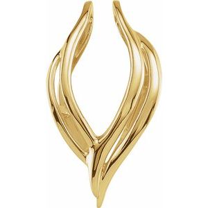 10K Yellow Gold 24 X 14 Mm Polished Pendant Enhancer