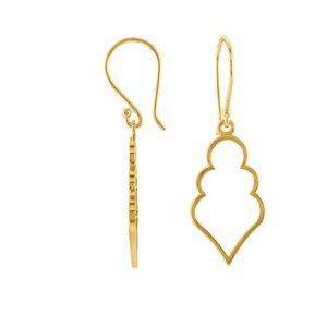 14K Yellow Gold 19 X 11 Mm Pair Backless Polished Decorative Earrings