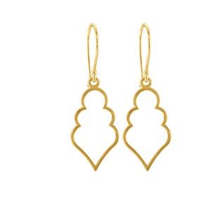 14K Yellow Gold 19 X 11 Mm Pair Backless Polished Decorative Earrings