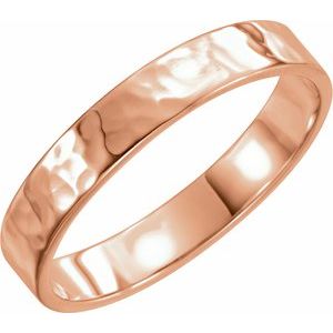 14K Yellow Or White Or Rose Gold Or Sterling Silver Or Platinum Flat Band