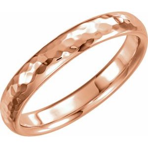 14K Yellow Or White Or Rose Gold Or Sterling Silver Or Platinum Comfort-Fit Half Round Band