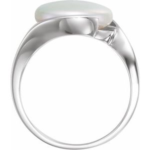 Sterling Silver Pearl 13.0-14.0 Mm Cultured White Freshwater Pearl Ring Size 7