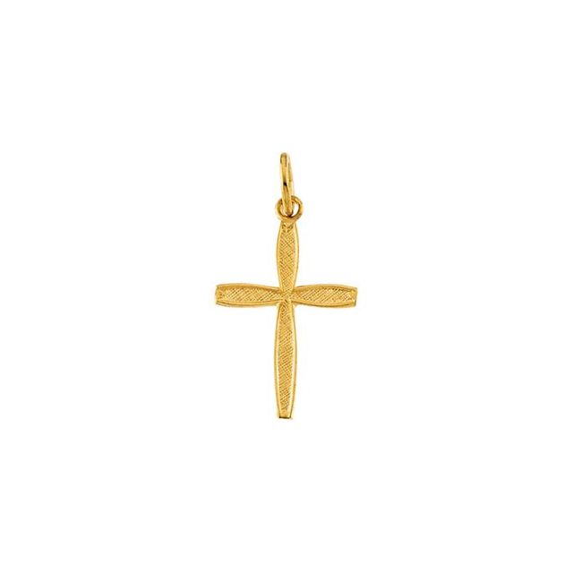 14K Yellow Gold 14 X 10 Mm Polished Youth Cross Pendant