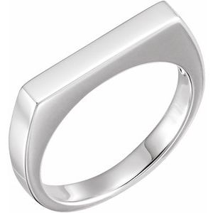 Sterling Silver Polished Stackable Ring Size 7