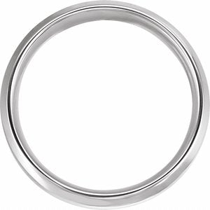 14K White/Yellow Gold 6 Mm Polished Beveled-Edge Comfort-Fit Band Size 10