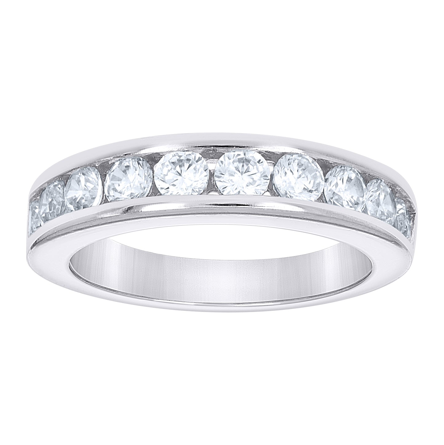 Sterling Silver Womens Cubic-Zirconia Eternity Band Ring Size 6– Elegant Jewelry Gift for Birthday, Anniversary, Engagement, Wedding
