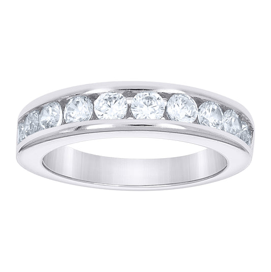 Sterling Silver Womens Cubic-Zirconia Eternity Band Ring Size 6– Elegant Jewelry Gift for Birthday, Anniversary, Engagement, Wedding