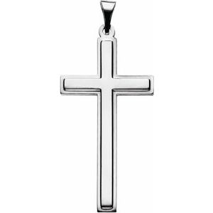 Sterling Silver 31.5 X 17 Mm Polished Cross Pendant
