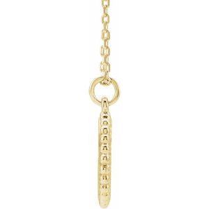 14K Yellow Gold 18.3 X 13.8 Mm 16-18 In Polished Engravable Round Beaded Necklace
