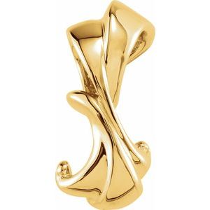 14K Yellow Gold 22.5 X 10.5 Mm Polished Freeform Pendant