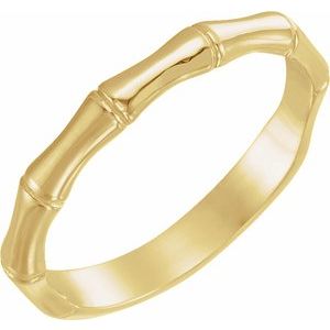 14K Yellow Gold Polished Stackable Ring Size 7
