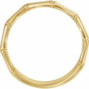 14K Yellow Gold Polished Stackable Ring Size 7