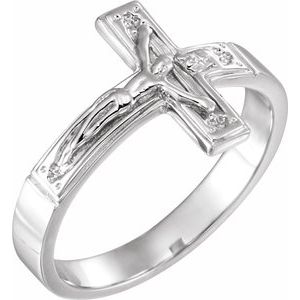 Sterling Silver 15 Mm Without Box Polished Crucifix Ring Size 9
