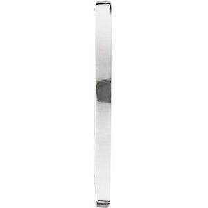 14K White Gold 34 X 2.75 Mm Polished Freeform Pendant