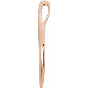 14K Rose Gold 31.4 X 19.6 Mm Polished Freeform Pendant