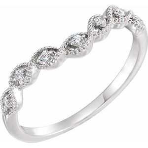 Platinum Round 1.3 Mm Polished .07 Ctw Natural Diamond Contour Band Size 7