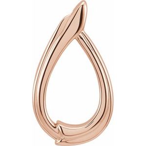 14K Rose Gold 25.5 X 14.5 Mm Polished Freeform Pendant