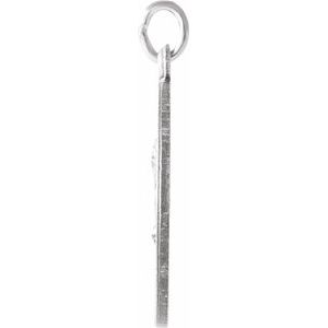 Sterling Silver 18 Mm Polished St.Matthew Medal