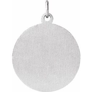 Sterling Silver 18 Mm Polished St.Matthew Medal