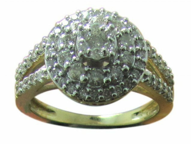 14K Yellow Gold 1.04 Cttw Diamond Ladies Ring