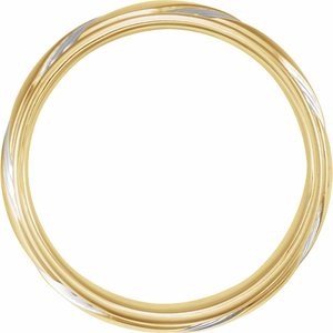 Rhodium-Plated 14K Yellow Gold 11.5 6.75 Mm Polished Fancy Band Size 11.5