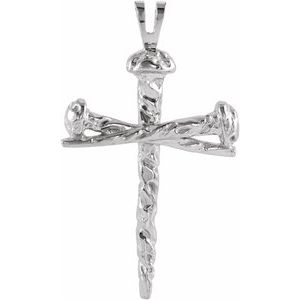 Sterling Silver 43 X 24 Mm Polished Cross Pendant