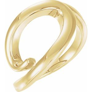 14K Yellow Gold Polished Freeform Ring Size 7