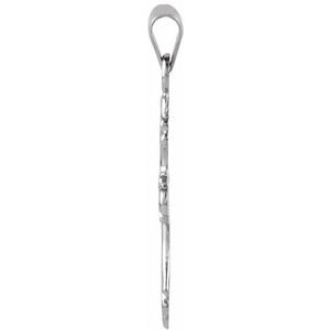 Sterling Silver 24.5 X 17 Mm Polished Cross Pendant