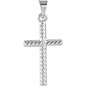 Sterling Silver 12.3 X 8.5 Mm Polished Cross Pendant