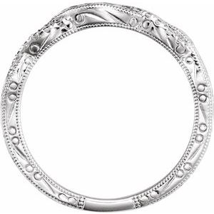 14K White Gold Round 5.2 Mm Si1-Si2, H :: 1/8 Ctw Polished 1/8 Ctw Natural Diamond Matching Band Size 6