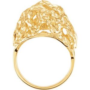 14K Yellow Gold Polished Freeform Ring Size 6