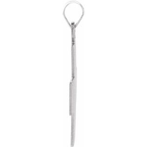 14K White Gold 20.5 X 18 Mm Polished Greek Cross Pendant