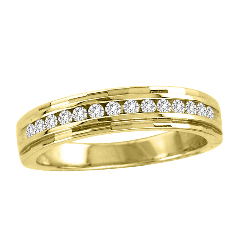 14K Yellow Gold 0.23-0.27  Cttw Diamond Ladies Band