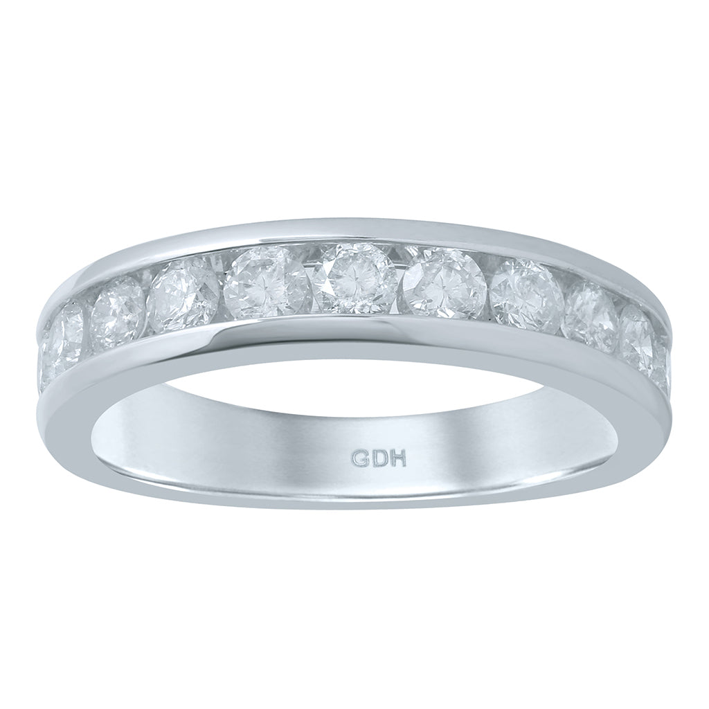 14K White Gold 0.97-1.05  Cttw Diamond Ladies Band