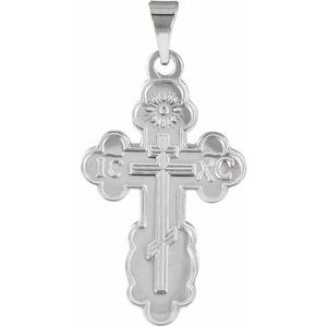 Sterling Silver 19 X 13 Mm Polished Orthodox Cross Pendant